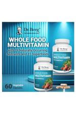 Dr. Berg Whole Food Multivitamin with Minerals - for Men and Women - Includes Premium Whole Food Fruits and Vegetable Blend with Folate, Alpha-lipoic Acid and More - 60 Capsules.64.