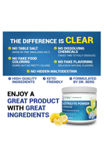 Dr. Berg Zero Sugar Hydration Keto Electrolyte Powder - 1000 mg of Potassium & Real Pink Himalayan Salt (NOT Table Salt) -Hydration Drink Mix - 50 Servings 300gr.63.