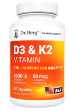 Dr. Berg  Vitamin D3 & K2 5,000 IU + MK-7 – 60 Capsul – Immune, Bone  Heart Support Magnezium, Zinc, B6. 