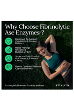 Etta Vita Fibrinolytic Ase Enzymes Lumbrokinase Nattokinase Serrapeptase 60 Slow Release Capsules.Made ın Usa.