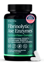 Etta Vita Fibrinolytic Ase Enzymes Lumbrokinase Nattokinase Serrapeptase 60 Slow Release Capsules.Made ın Usa.