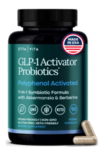 Etta Vita GLP-1 90 Veg Capsul  Weight Loss  Appetite Control for Men and Women with Akkermansia, Berberine, Inulin, EGCG, Resveratrol, Hops, Polyphenols - Supports Digestion, Hunger, Cravings, Gut Health.67.