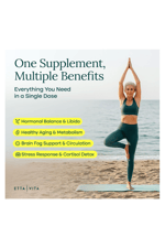 Etta Vita Urolithin-A Complex 90 Capsul Shilajit, Organic Sea Moss Tong kat Ali, Natural Energy, and Focus for Men  Women (Made in USA .