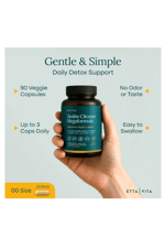 Etta Vita Zeolite Cleanse Liver Detox 90 Capsul Repair-Microplastics for Gut Health,Cognition Natural Energy-Glutathione,NAC,Chlorella,Spirulina,ALA,Cilantro,Milk Thistle,Noni, Shilajit.Made ın Usa.