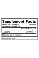 EVL Nutrition L-Leucine 2000 , 100 Servings Unflavored  USA.36.