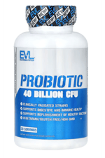 EVL Nutrition, Probiotic, 40 Billion CFU, 60 Veggie Capsul.Made ın Usa
