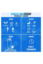 EVLution Nutrition, Creatine5000®, Unflavored, 10.58 oz (300 g) Usa Menşei.