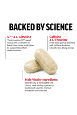 FORCE FACTOR Score! XXL Nitric Oxide Booster  for Men with L-Citrulline, Black Maca, and Tribulus to Imp.rove Athletic Performance, Increase Stamina, and Support Blood Flow, 60 Tablets.45.