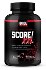 FORCE FACTOR Score! XXL Nitric Oxide Booster  for Men with L-Citrulline, Black Maca, and Tribulus to Imp.rove Athletic Performance, Increase Stamina, and Support Blood Flow, 60 Tablets.45.