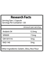 Freedom Research  QUADSTAKK  MİX  SR 9009 - RAD 140 - S 4 - GW 501516  120 Capsul.Made ın Usa 4055