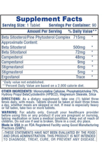 Hi-Tech Pharmaceuticals Beta Sitosterol 500mg 90 Tablets. USA.38.