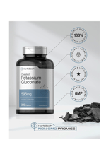 Horbäach  Chelated Potassium Gluconate  595mg 300 Capsul.Usa Menşei.3939.
