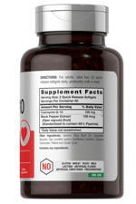 Horbäach CoQ10 100mg  100 mcg of Black Pepper Extract 120 Softgels.