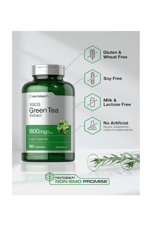 Horbäach EGCG Green Tea Extract  180 Capsul Max Potency Non-GMO & Gluten Free.Abd Menşei.44.