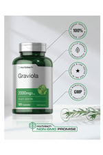 Horbäach Graviola Extract 2000 mg 120 Capsules.USA.40.