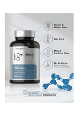Horbäach L Ornithine HCl  1900mg  120 Quick Release Capsul.Made ın Usa.42.