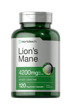Horbäach Lions Mane Mushroom Extract  4200mg  120 Capsul Vegetarian Non-GMO Gluten Free. Usa Menşei.45.