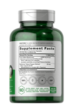 Horbäach Lions Mane Mushroom Extract  4200mg  120 Capsul Vegetarian Non-GMO Gluten Free. Usa Menşei.45.