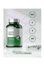 Horbäach Lions Mane Mushroom Extract  4200mg  120 Capsul Vegetarian Non-GMO Gluten Free. Usa Menşei.45.
