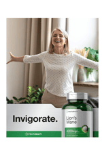 Horbäach Lions Mane Mushroom Extract  4200mg  120 Capsul Vegetarian Non-GMO Gluten Free. Usa Menşei.45.