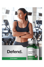 Horbäach Odorless Garlic 200 Softgels 3600mg  Ultra Potent Garlic Extract  Non-GMO & Gluten Free.