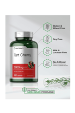 Horbäach Tart Cherry Extract  3600mg  300 Capsul Non-GMO, Gluten Free Usa Menşei.3742