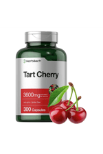 Horbäach Tart Cherry Extract  3600mg  300 Capsul Non-GMO, Gluten Free Usa Menşei.3742