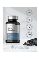 Horbäach Triple Boron Complex 6 mg  300 Vegi Tablet, Triple Action Boron Citrate, Boron Glycinate, Boron Asparate.Usa Menşei.37.