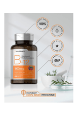 Horbäach Vitamin B12 Sublingual 1000mcg  400 Fast Dissolve Tablet Methylcobalamin for Adults Natural Berry Flavor Vegan, Non-GMO, and Gluten Free.45.