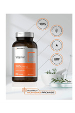 Horbäach Vitamin E 1000 IU 200 Softgel  Non-GMO, Gluten Free, Preservative Free  Vitamin E Oil. ABD MENŞEİ.49.