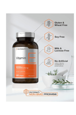 Horbäach Vitamin E 1000 IU 200 Softgel  Non-GMO, Gluten Free, Preservative Free  Vitamin E Oil. ABD MENŞEİ.49.