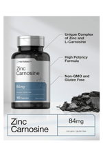 Horbäach Zinc Carnosine Supplement  84mg   150  Quick-Release Capsul  Non-GMO  Gluten Free.