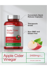 Horbaach Apple Cider Vinegar Capsules 2400mg 150 Count Non-GMO, Gluten Free.