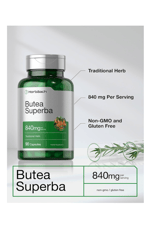 Horbaach Butea Superba Root 840mg  90 Capsul  Male Performance  Non GMO, Gluten Free.Made ın Usa.37.