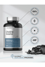 Horbaach Choline Inositol 1000mg 200 Capsules Non-GMO, Gluten Free.