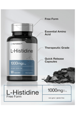 Horbaach L-Histidine 1000mg 90 Capsules Non-GMO and Gluten Free.45.
