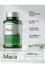 Horbaach Maca Root Capsules 120 Pills High Potency Extract Non-GMO Gluten Free.37.