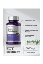 Horbaach Sambucus Black Elderberry  3000mg  180 Capsul.Usa Menşei.37.