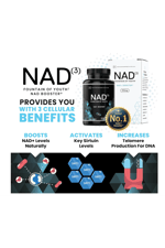 HPN NAD+ Booster (NAD3), Anti Aging Cell Booster, NRF2 Activator, Nicotinamide Riboside Alternative, NAD Supplement Natural Energy, Longevity, and Cellular Health (60 Veggie Capsul.Usa Amazon Best 3757