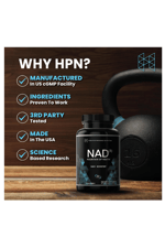 HPN NAD+ Booster (NAD3), Anti Aging Cell Booster, NRF2 Activator, Nicotinamide Riboside Alternative, NAD Supplement Natural Energy, Longevity, and Cellular Health (60 Veggie Capsul.Usa Amazon Best 3757