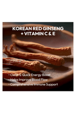 Korean Red Ginseng Extract Pill - Red Panax Ginseng  Vitamins C - E - Energy Boost - Gluten Free 800 Pills 800 Tablet.101.