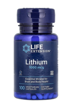 LIFE Nutrıtıon Lithium Orotate  1,000 mcg  100 Vege Capsul.Usa.39.
