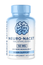 Maxlife Naturals Neuro NACET N-Acetyl Cysteine Ethyl Ester 60 Capsul.Made ın Usa 43.