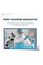 MaxLife Naturals TTFD - B1 Max - Thiamine Vitamin B1 TTFD - 100mg (Thiamine Tetrahydrofurfuryl Disulfide) 60 Capsules.Made ın Usa 43.