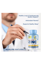 MaxLife Naturals ZINC  Picolinate + Immune Health Support - Enhanced with Vitamin D3 and K2 60 Capsul.Abd Menşei.31.