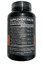 MEDCHOICE LIPOSOMAL Turmeric, Curcumın, Garlic, Ginger Root with BioPerine 120 Capsul.