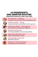 MEDCHOICE Myo-Inositol and D-Chiro Inositol,Folate, Vitamin D3, Zinc, Magnezium Berberıne 120 Capsul.