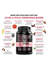 MEDCHOICE Myo-Inositol and D-Chiro Inositol,Folate, Vitamin D3, Zinc, Magnezium Berberıne 120 Capsul.