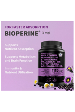 MEDCHOICE  Natural Sleep Magnesium Glycinate 500mg, L Theanine, Valerian Root,, GABA, 5-HTP, 90 Capsul.ABD MENŞEİ.50.
