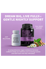 MEDCHOICE  Natural Sleep Magnesium Glycinate 500mg, L Theanine, Valerian Root,, GABA, 5-HTP, 90 Capsul.ABD MENŞEİ.50.